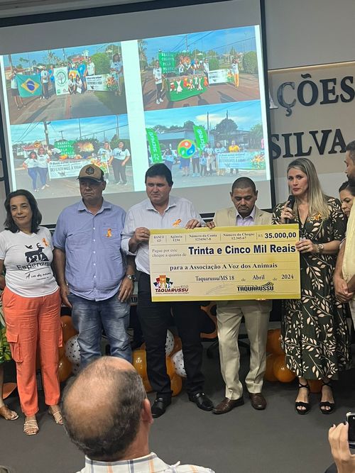 Entrega  do cheque no valor  35.000,00 , devolução duodécimo.